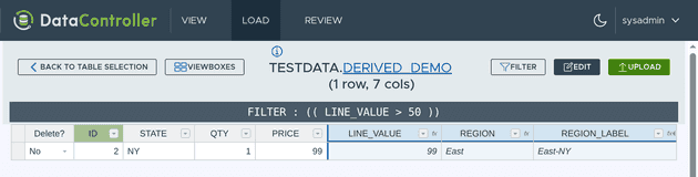 derived filter value