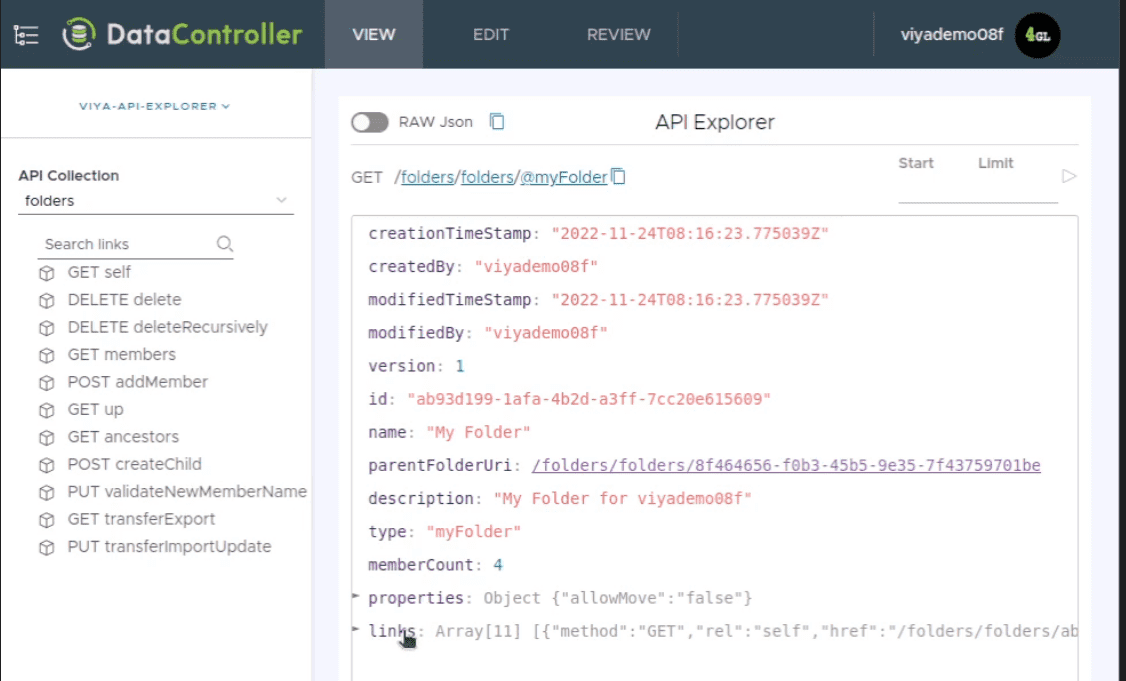 v6.0 Release: Viya API Explorer