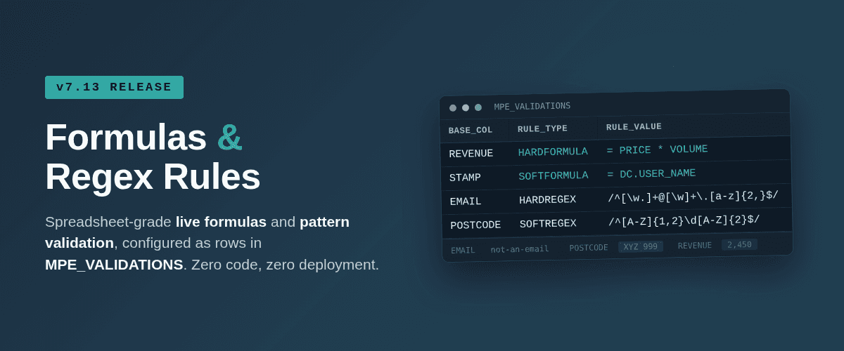 v7.13 Release: Formulas & Regex