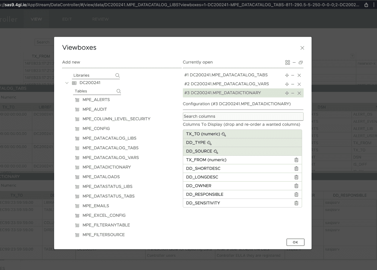 v5.3 Release: ViewBoxes | Data Controller | Flexible and Secure SAS ...